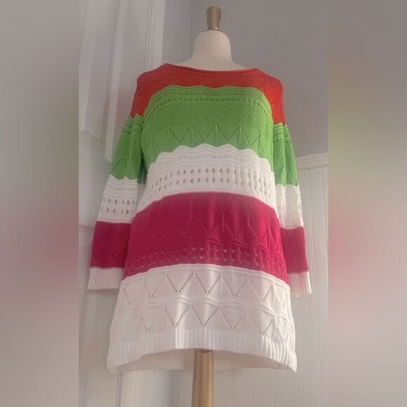 City Girl Nancy Bolen multicolored & layered sweater! - Picture 7 of 14